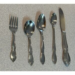 Oneida Community Chatelaine 5 Pc Youth Child Set Fork Spoon Knife Stainless Exc.